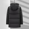 Biała kaczka z puchem Czarna złota seria męska Nowa moda swobodna trzy-odporna kurtka puchowa z kapturem Ciepła kurtka Gruby puch