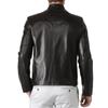 SkinOutfit Men's Genuine Lambskin Black Leather Jacket Stylish Motorcycle Bomber Biker Outerwear MJ 08