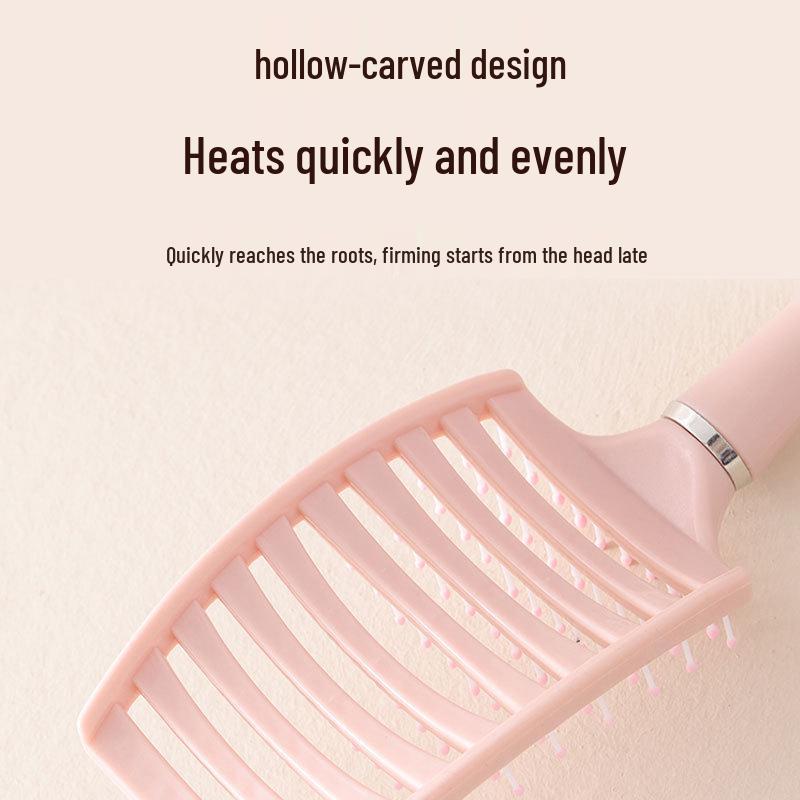Yangzi Styling Fluffy Comb: Women's Portable Hairdressing Brush for Long Hair, Massage & Travel-Friendly, Curved & Vented Design.