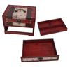 Large Jewelry Box Large Size Multi Layers Durable Wood PU Leather Vintage Design Vintage Jewelry Box for Jewelry Cards