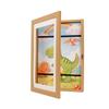 Sturdy A4 Kids Artwork Frame Without Mat Magnetic Front Opening Door Holds 100 Art Pieces Children Wall Mounted Storage Frame