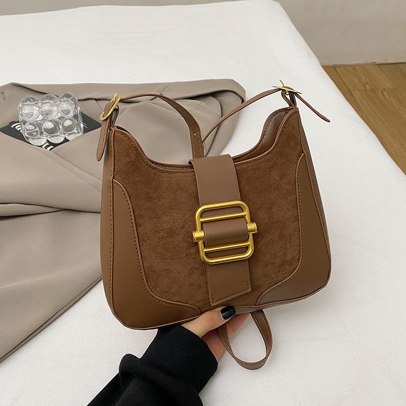Bag Women's Autumn and Winter New Trendy Fashion Retro Niche Underarm Hand Shoulder Oblique Span Bag Tote Bag
