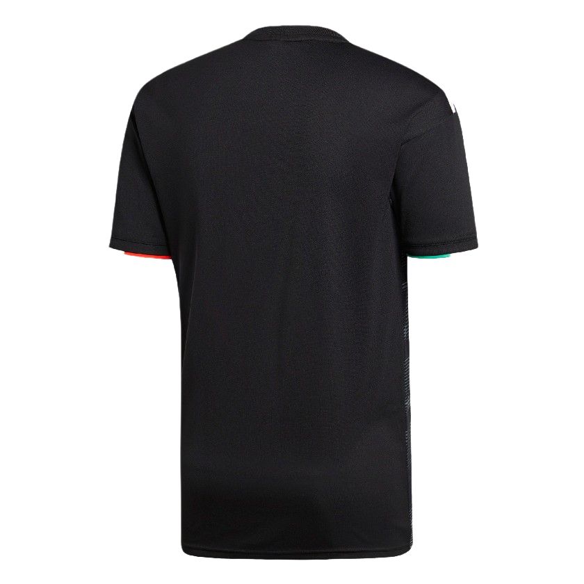 adidas Mexico Striped Crew Neck Soft Short Sleeve Soccer Shirt Men Tops Black DP0206