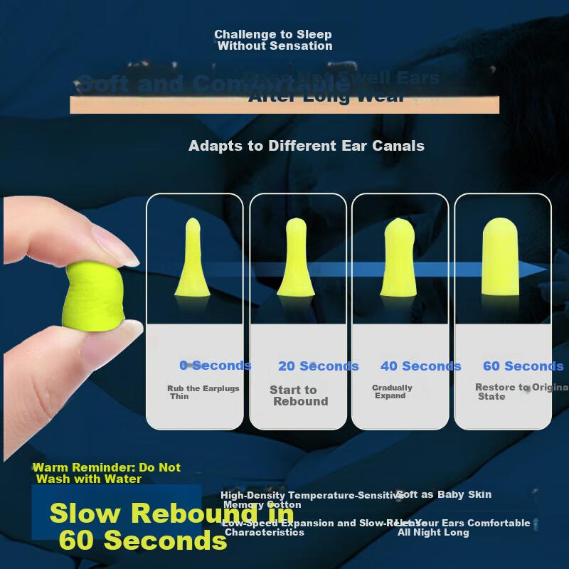 3M Noise Cancelling Sleep Earplugs Comfortable Non-harming Ears Noise-cancelling Earplugs for Work and Study Pink Storage Box + 8 Earplugs