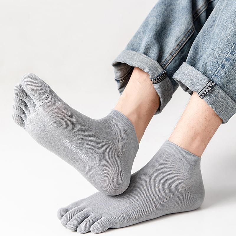 5 Pairs Toe Socks for Men Breathable MeshCotton Casual Thin High Quality Five Finger Socks Low Cut Ankle Sports Running Socks