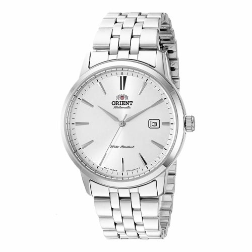 

Orient Symphony 3 Stainless Steel Japanese Automatic/Manual Winding Dress Watch, White - Silver (Metal Bracelet), Metal Bracelet.
