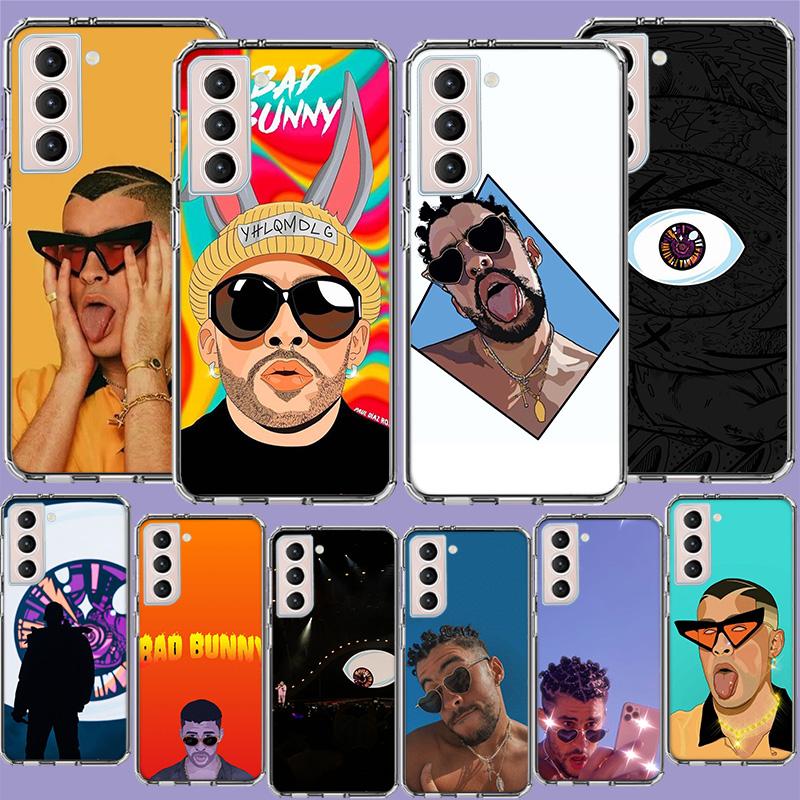 B-Bad B-Bunny Phone Case For Samsung Galaxy S25 Edge S24 S23 FE S21 S20 S10 Plus S22 S26 Ultra Cover Clear Cases TPU Capa Shell