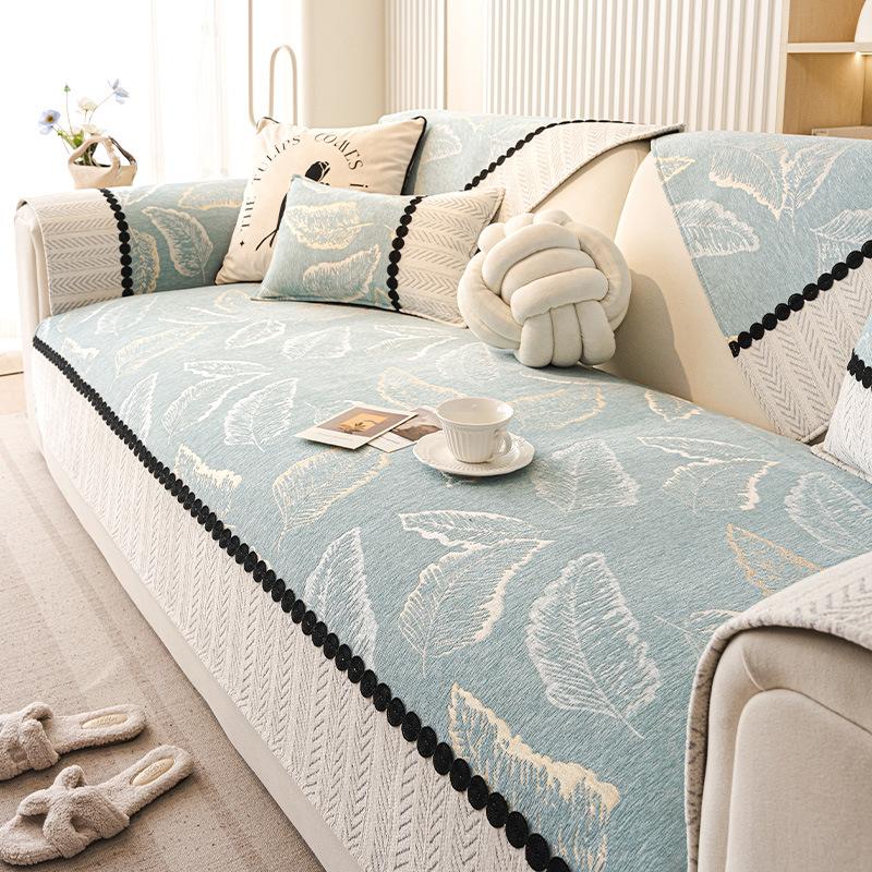 French sofa cushion universal in all seasons 2025 new light luxury leather sofa cover non-slip sofa cover cloth towel seat cushion