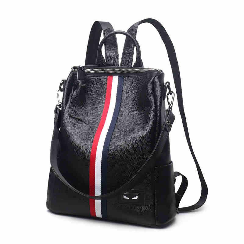 

Новый рюкзак из коровьей кожи с верхним слоем, японский и корейский школьный рюкзак, женский простой кожаный рюкзак