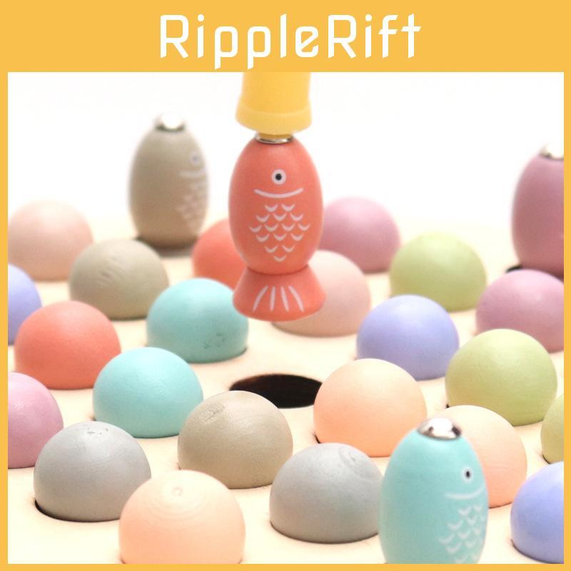 Magnetic Fishing Puzzle For Kids Ages 3 To 6 Wooden Educational Game For Focus And Skill Development