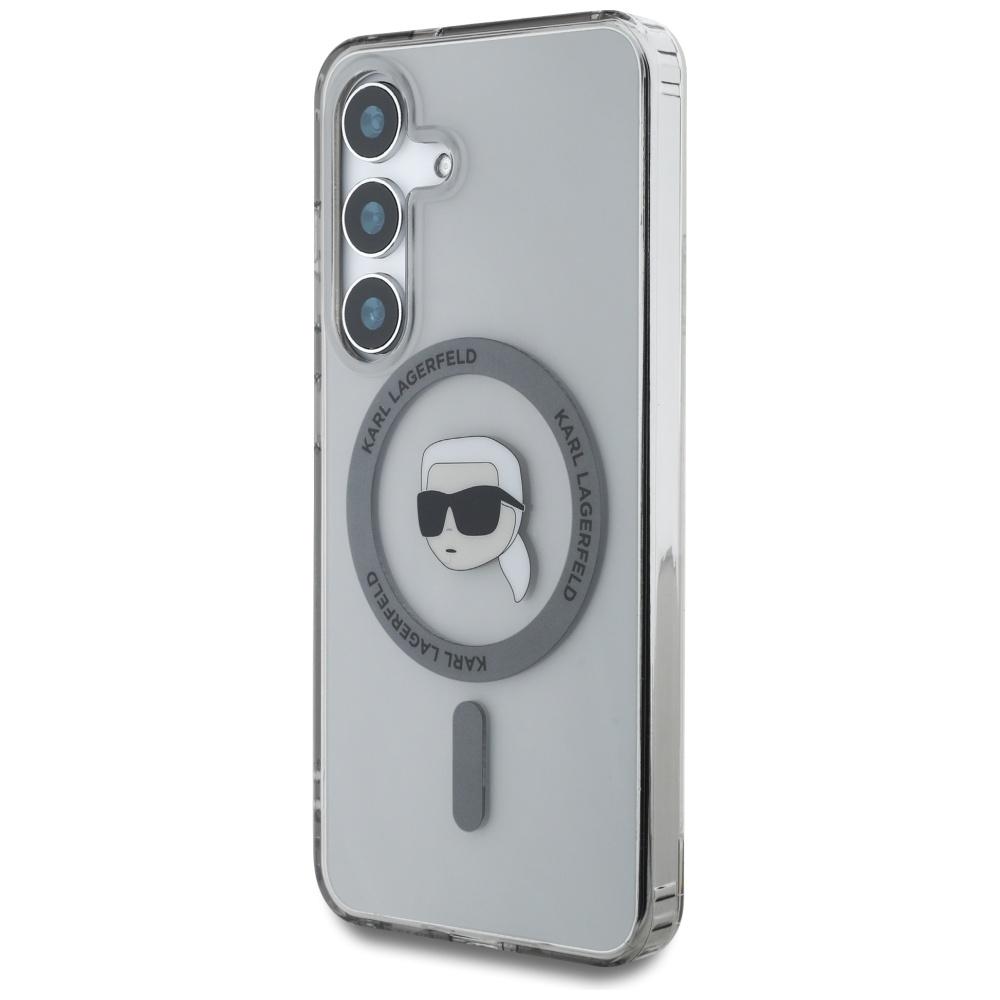 Case Karl Lagerfeld Button Karl Head     Printed Logo Magsafe For Samsung Galaxy S25 Black