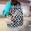Schoolbag Korean Ins Cute Rabbit Plaid Schoolbag Female Ulzzang Japanese Harajuku Girl Backpack Student Backpack Tide