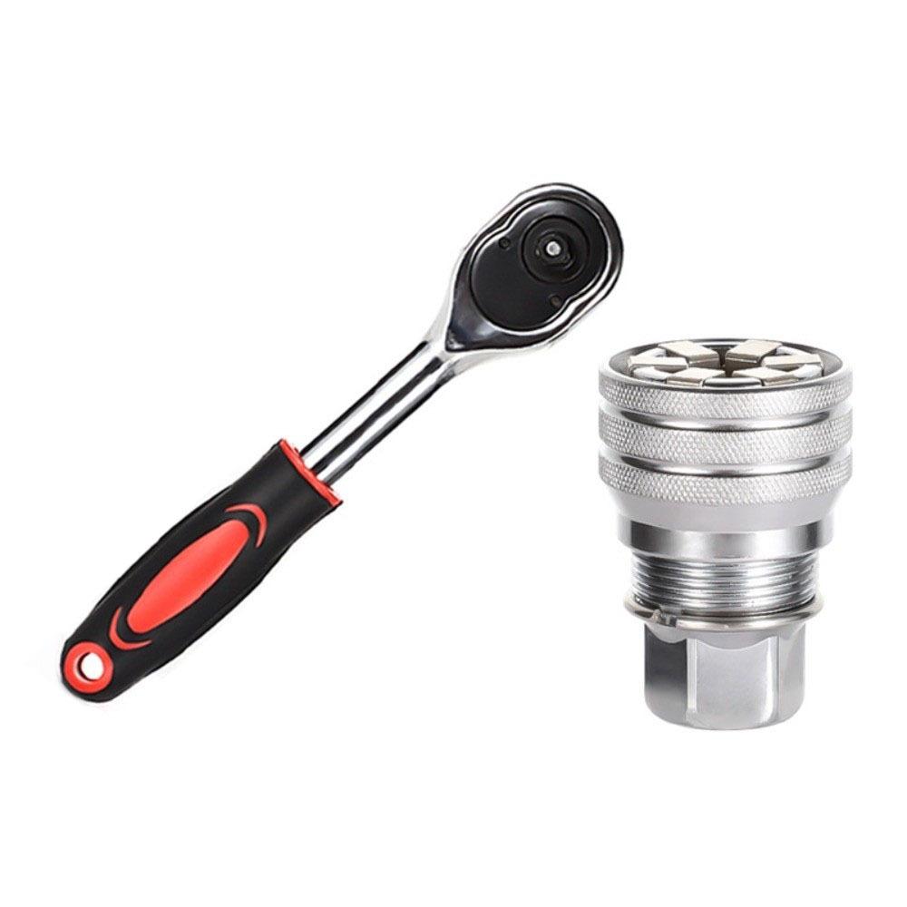 Heavy Duty Adjustable Socket Wrench Set 10-19mm Universal Socket Wrench  Automotive