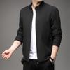 Men's Korean Style Casual Stand-Up Collar Jacket - Spring/Autumn, Trendy, Loose Fit, Plus Size