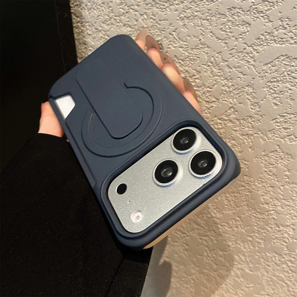 Soft Silicone Grip Card Holder For Case for Apple For Iphone 17 16 1 14 13 Pro Max Slot Shockproof Magnetic Charge Cover