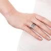 925 Silver Plated 5-Wrap Punk Style Engagement Ring