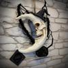 Waterproof Spooky Halloween Skull with Hat Skull Moon Hanging Decoration  Escape Room