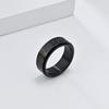 Nordic Text Rotation Decompression Titanium Steel Ring Ring Cold Wind No Gender