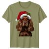 Spaniel Dog Christmas Holiday Animals Unisexs Unisexs Graphic Tee Festive Tee