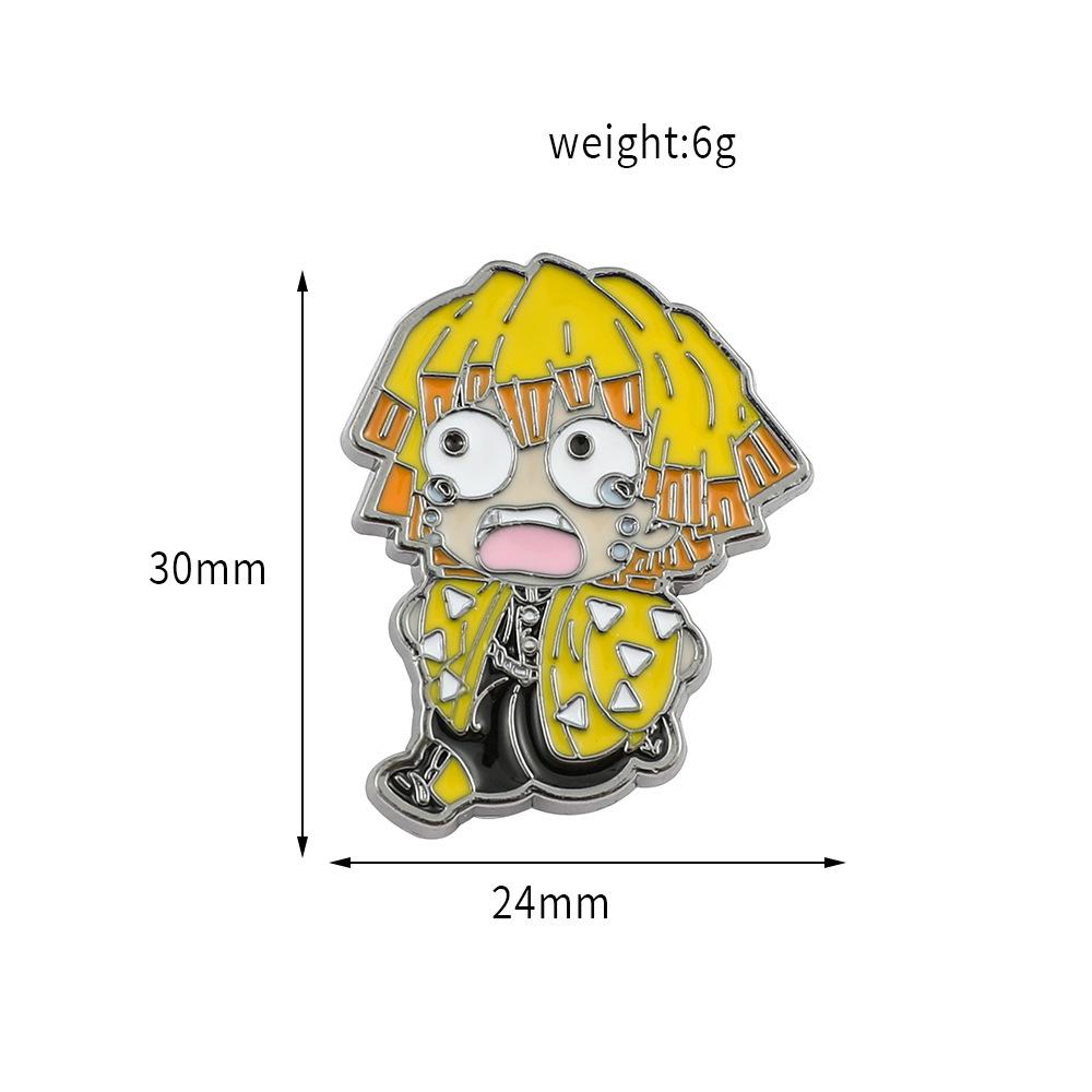 Spot Hot-selling Ghost Slayer Blade Manga Peripheral Metal Badge Commemorative Cos Props Q Version Tanjiro Brooch