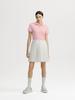 SERGIO TACCHINI W Goat Jersey Mix Pleated Collared Neck Short Sleeve Dress (L.Pink) (L.Pink)