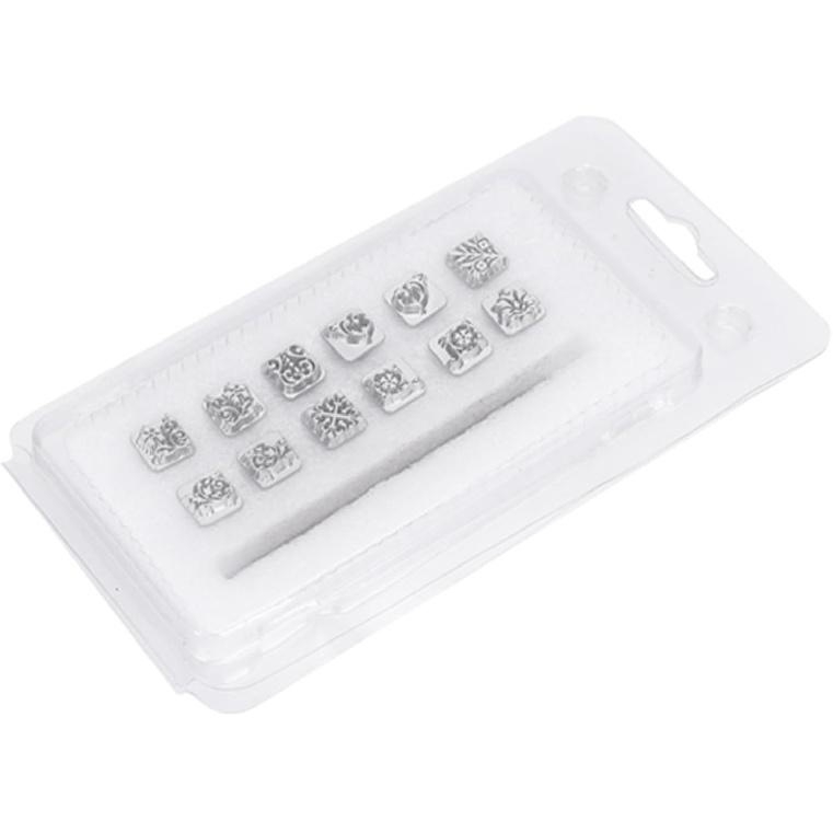 12PCS Leather Stamping Tools, 12 Patterns Zinc Alloy Leather Craft Stamps Punch Set Tool, Flower Design Leather Stamper for Leather Craft DIY Jewelry