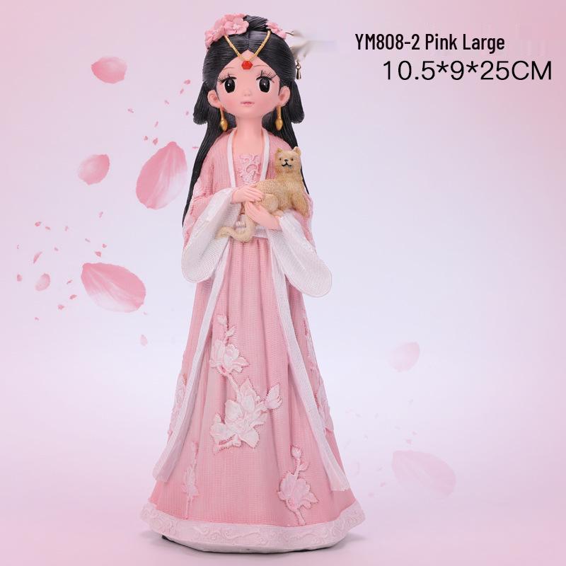 

Креативная смола Принцесса Ханьфу Ретро Украшение – Подарок на день рождения для девочки Single