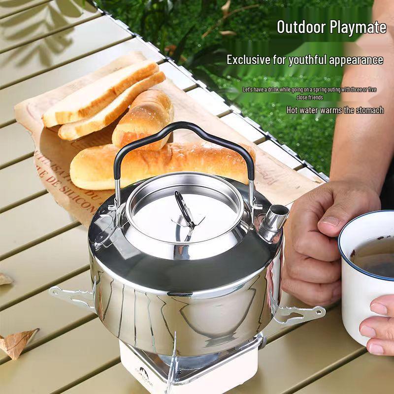 Outdoor-Kessel mit großem Fassungsvermögen: Tragbarer 304 Edelstahl für Camping, Bergsteigen, Angeln, Picknicks und Kaffeekochen.