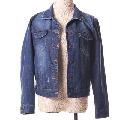 plus size short sleeve cropped denim jacket