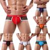 Elastic Mesh Breathable Men Boxer Underpants Sexy Low Waist Convex Underwear