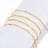 5M 2M 1M KC Gold Color Stick Line Basic Link Chain Bracelet Necklace Copper Chains Cloth Decorative Chain for DIY Jewelry Making
