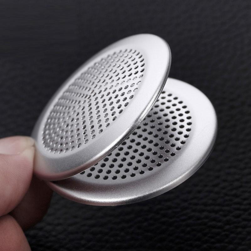 

For Land Rover Defender 110 2015- Car Styling Aluminum alloy Silver Dashboard Circular Speaker Cover Sticker Car Accessories срібний