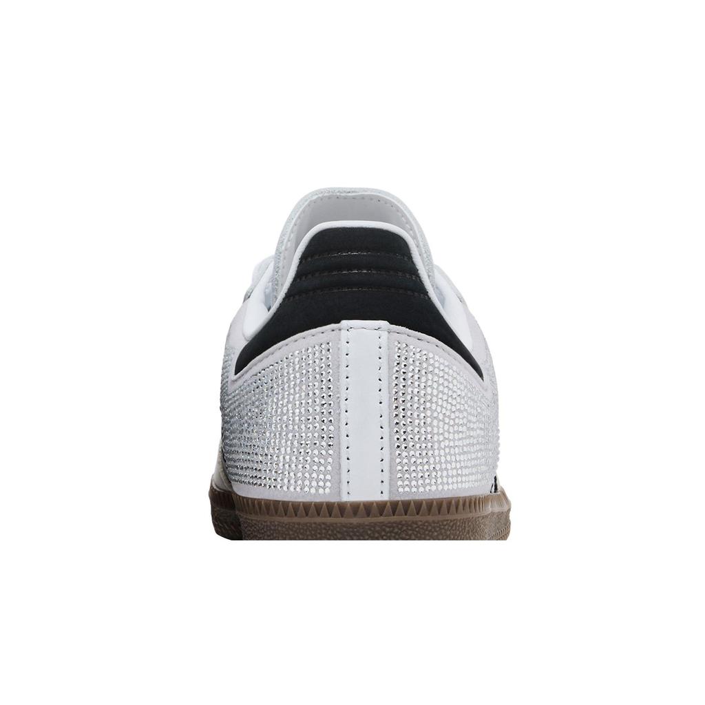 adidas Womens Samba OG 'Crystal White Rhinestones' (women's Sizes) Crystal White / Crystal White / Silver Metallic German Army Trainers IH9055