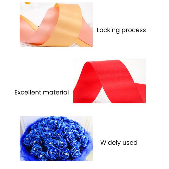 40mm Width Satin Ribbon 25 Yards Double Sided Ribbon Solid Color Smooth Ribbon for Gift Wrapping Bouquets Party Decorations