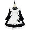 Costume da Cameriera Giapponese Bianco e Nero Super Carino - Manica Lunga