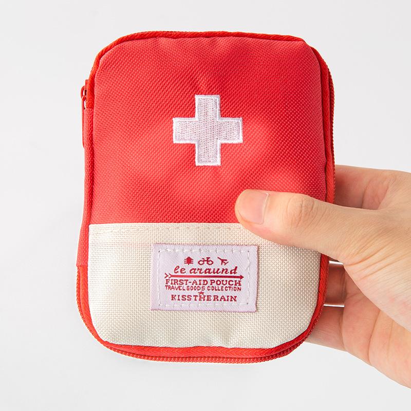 Portable Travel Home First Aid Kit Small Medical Medicine Bag Emergency Storage Organizer Pouch for Outdoor & Household Use
