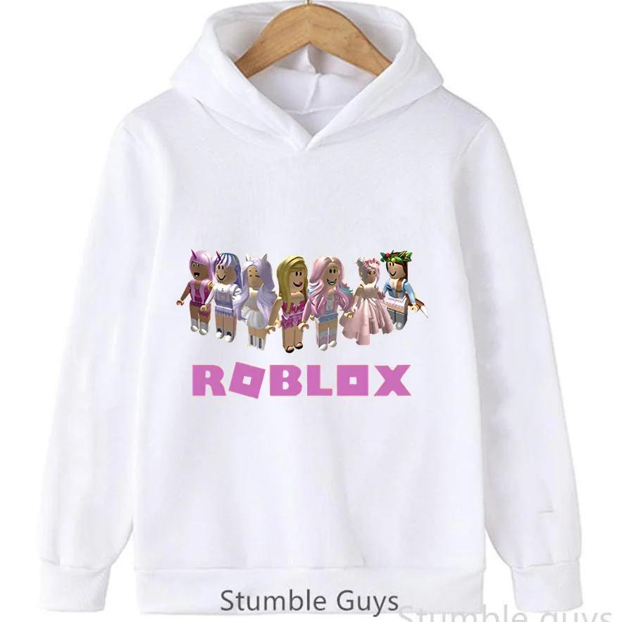 

Roblox Kids Hooded Outfit Autumn Sweatshirt Game Character Print Boys Girls Fashion Wear 160