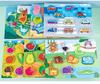 Children's Double-Sided Wooden Activity Board: Matching, Stringing, Drawing, Beading, and Fishing Educational Toy