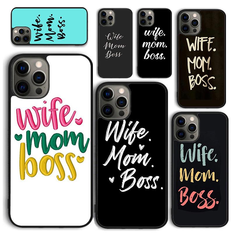 Wife Mom Boss Mum TPU Phone Case for iPhone 17 Air 16 PRO MAX 15 14 PLUS 12 11 13 Back Cover Fundas Shell coque