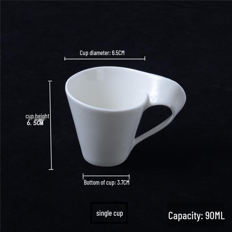 European Ceramic Espresso & Milk Cup Set - Creative Solid Color for Couples