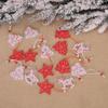 12Pcs Christmas Snowflakes Wooden Pendants Xmas Tree Ornaments Home Hanging Decor Christmas Decorations for Home New Year