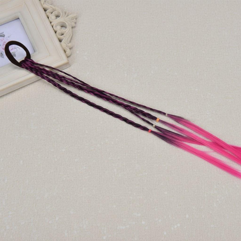 

Girls Hair Bands Elastic Headband Children Headband Accessories Kids Twisted Braid Rope Hairband for Girls Baby Gift рожевий червоний колір