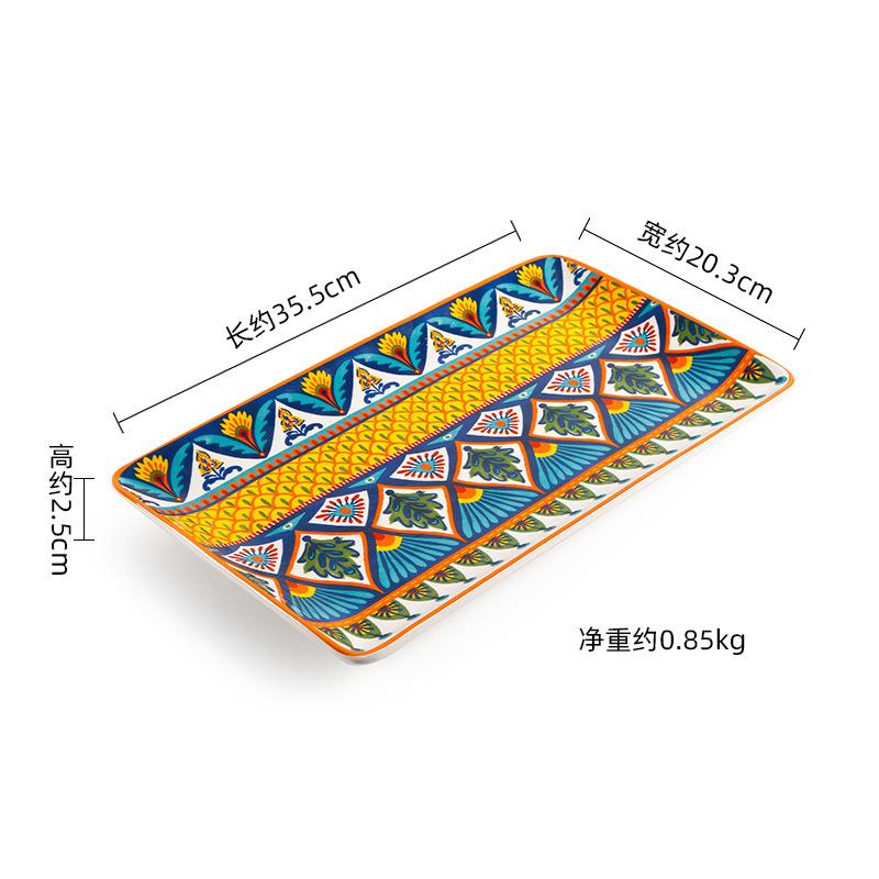 Креативная керамическая посуда тарелка для стейка бытовая тарелка