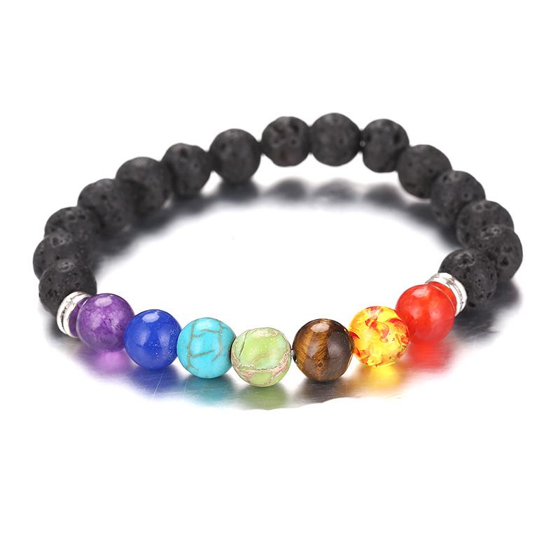 

Colorful Bracelet Bracelet, Natural Agate Amethyst Volcanic Stone Bracelet.