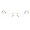 Limited Luxury Diamond Cut Multifocal Reading Glasses Rimless Progressive +0 75 to +4 Special Model
