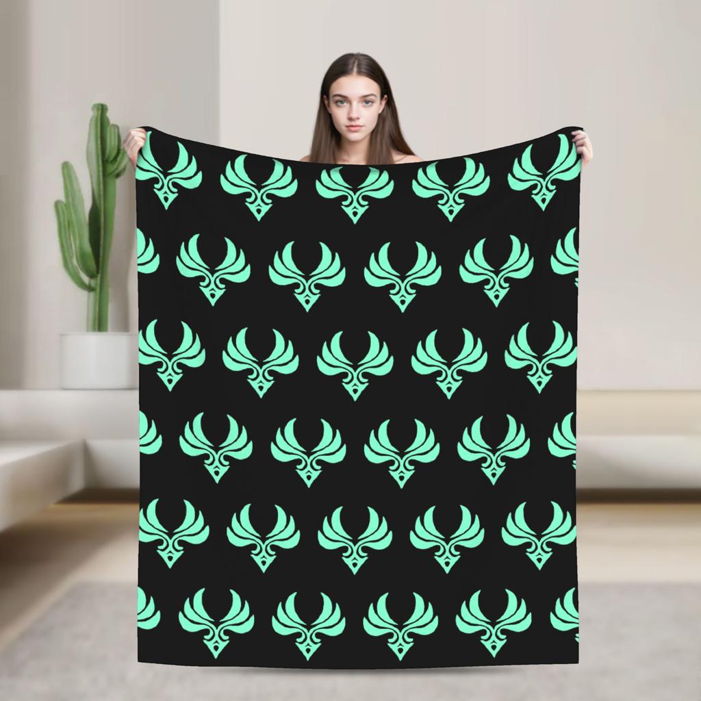 Genshin Impact Collei Wish Gacha Velvet Throw Fashion Blankets Splash Art for Bedding Knitted Fashion Blanket Travel Super Soft Multi-functi