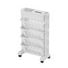 Versatile Use Bookcase Storage Rack Elegant Storag Stand with Compartments In White Perfect for Living Room or Study
