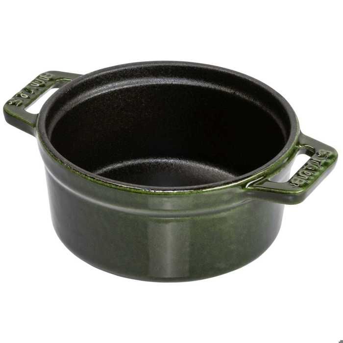 Cocotte en fonte émaillée ronde Staub basilic -…
