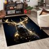 New product Sparkling Golden Light Stag Carpet for Living Room Bedroom Bedside Floor Mat Cloakroom Children Play Mat Area Rug