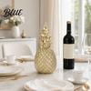 Resin Pineapple Decor Ornament Solid Hand-Painted Decorative Figure Modern Style Layered Set Home for Living Room Entrance Hall Display Durable